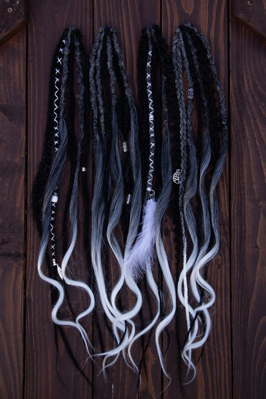 Clip-in set Coal Feather