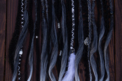 Clip-in set Coal Feather