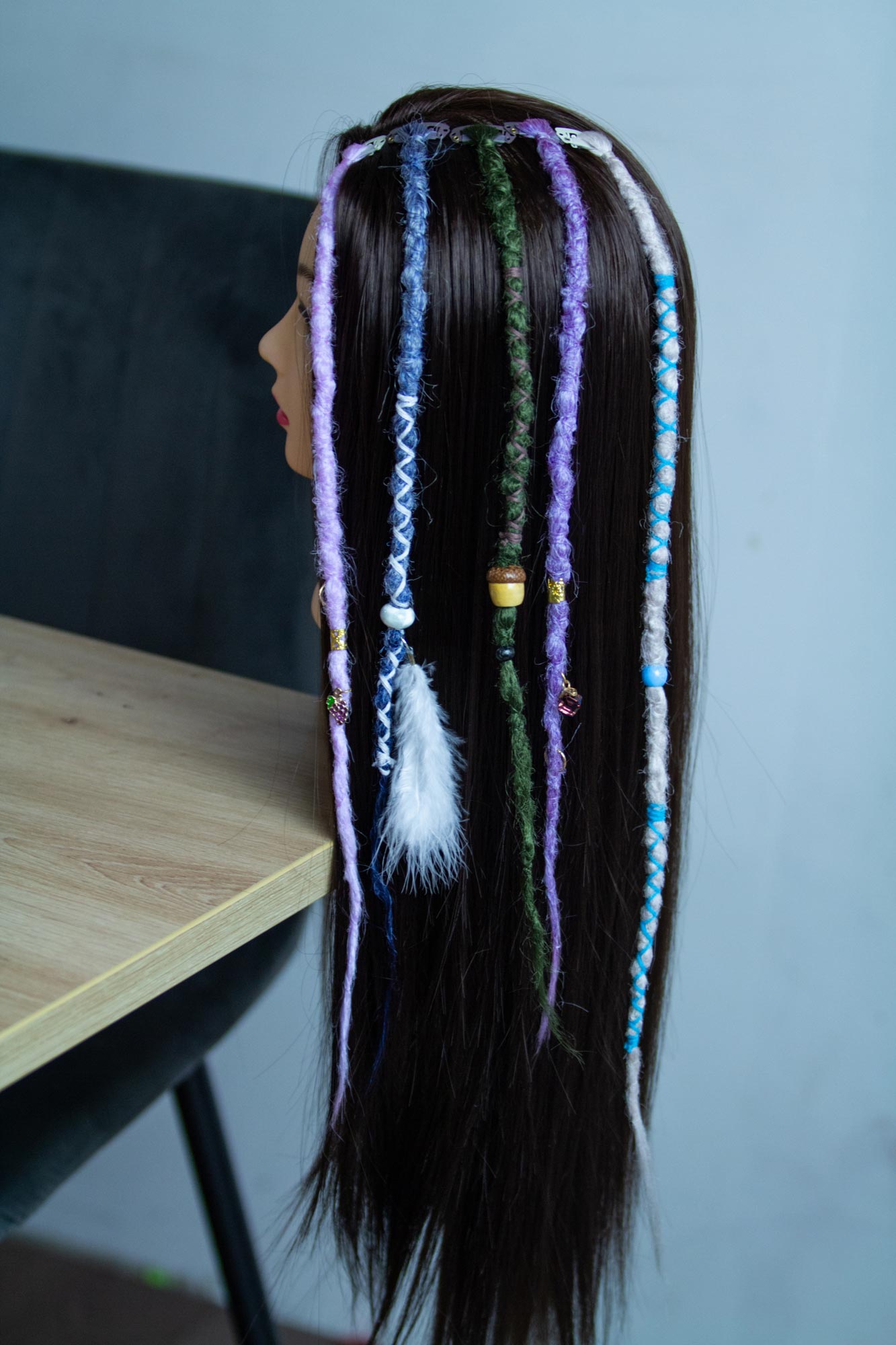 Single Clip dread zdobený