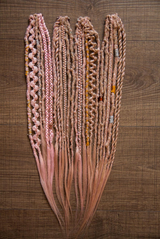 Clip-in set Peach