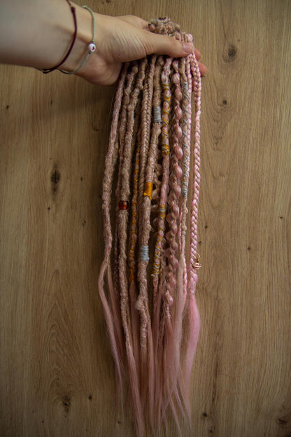 Clip-in set Peach