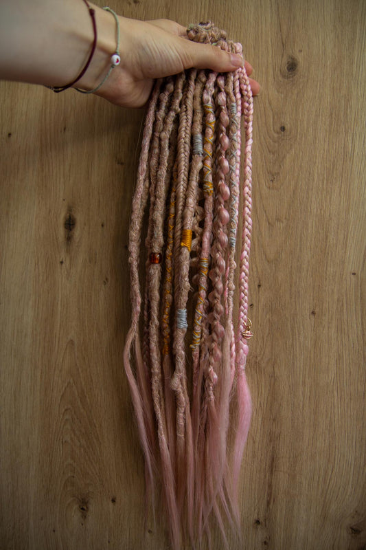 Clip-in set Peach